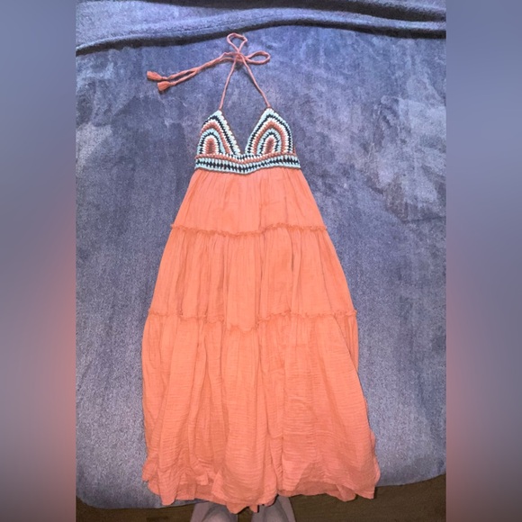 Lucky Brand Crochet Halter Maxi Dress - Picture 3 of 4